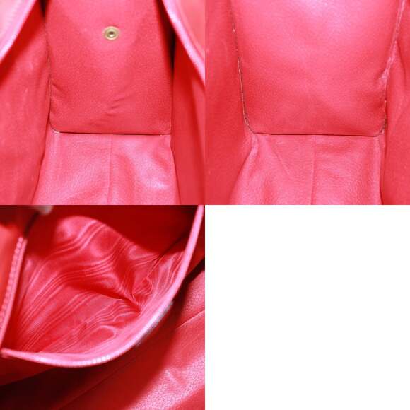 CELINE Shoulder Bag Leather Red - Picture 12 of 12